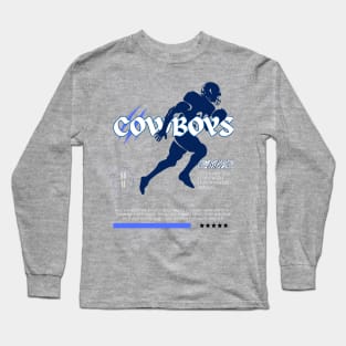 LET'S PAINT THE TOWN WITH BLUE & SILVER STARS DALLAS COWBOYS Long Sleeve T-Shirt